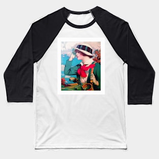 1917 Golf Watercolour Baseball T-Shirt